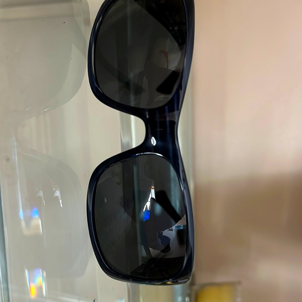 Alan Mikli Paris Sunglasses unisex black with a slight dark blue tint